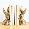 2 Pieces Rabbit Book Stand Heavy Duty Modern Unique Rabbit Decorative Book Ends for Living Room Bedroom Home Shelves Decoration