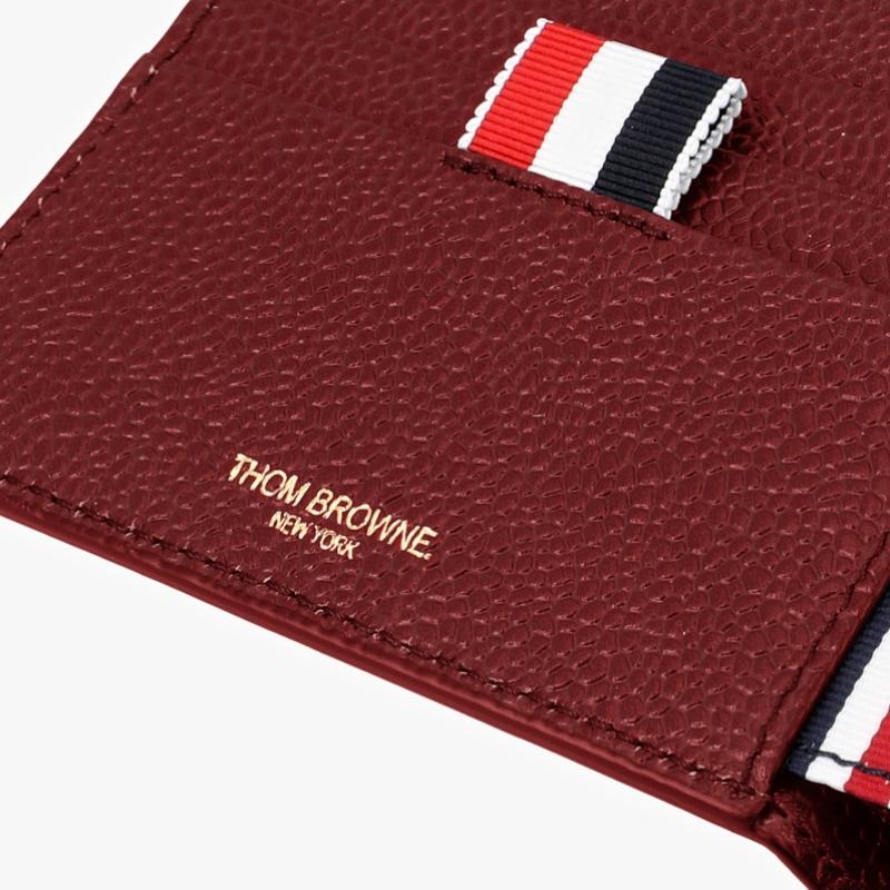 Thom Browne Pebble Grain Three Stripe Wallet Maw023a 00198 614