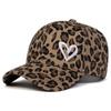 Baseball Print Leopard Stitching Embroidered Love Neutral Gender Women  Men For Caps Spring Autumn Outdoor Adjustable Casual Hats Sunscreen Hat