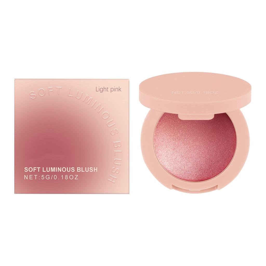 Subtle Powder Blush, Highlighter Blush, Light, Rosy And Delicate Blush, Long-lasting Without Smudging