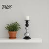 Vintage Lysestage, Lysestager med Perler, Stabil Varmebestandig Metal Lysestage til Duftlys eller Te Lys, Kreativ Borddekoration Bryllup