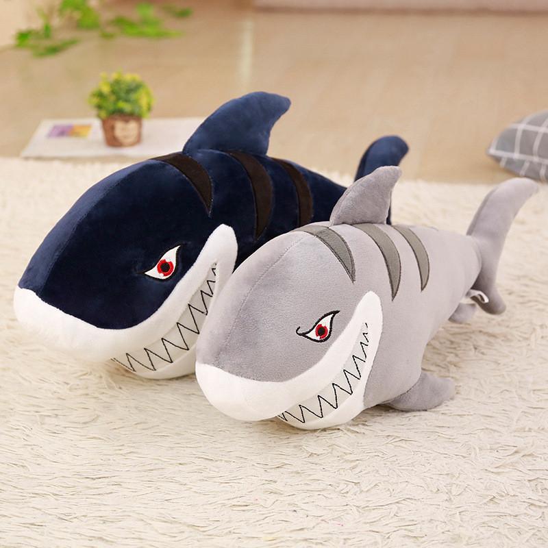 Plush Big Shark Toy White Shark Holding Sleep Ragdoll Child Female Birthday Gift