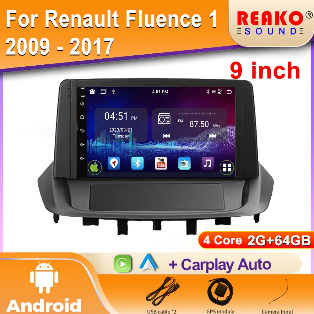 

Автомобильное радио Carplay для Renault Fluence 1 2009 - 2017 Навигация GPS Android Auto Bluetooth Стерео Экран Головное устройство 2din WiFi 4 core 2GB+64GB carplay