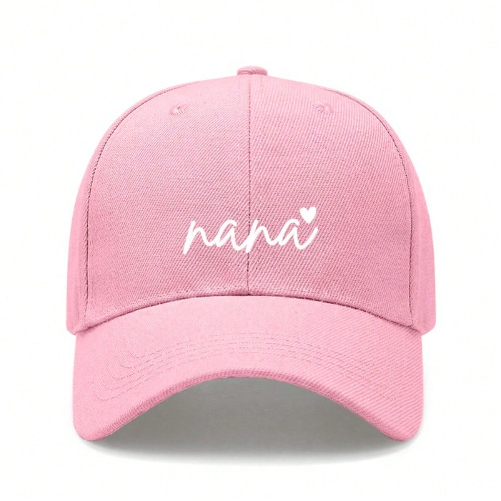 Nana Graphic Print Baseball Cap - Adjustable Polyester Sun Protection Cap For Casual Outdoor Sports Travel Beach Vacation