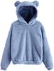 2024 Fluffy Rabbit Ear Hooded Warm Autumn/Winter Sweater