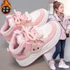 Girls Cartoon Sneakers Velvet Two Cotton Shoes 2025 Autumn and Winter New Middle-aged and Older Children's Casual Shoes Cute Children's Board Shoes