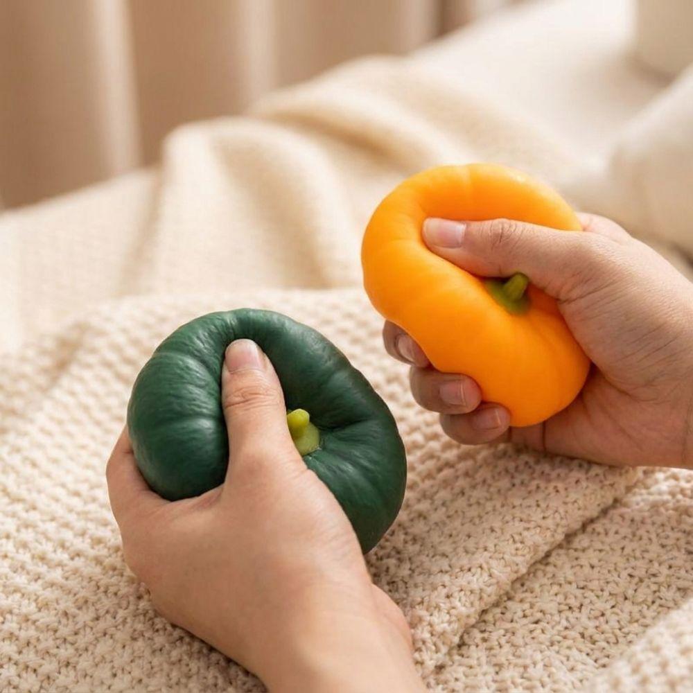 Soft Texture Slow Rebound Pumpkin Toy Sensory Design Squishy Pumpkin Fidget Halloween Decor