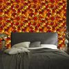Stained Glass Wallpaper Gold, Orange, Red and Rust 50x1000