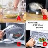 Microwave Splatter Cover Heat Resistant 200℃ Oil Proof Food Cover With Handle For Kitchen Heating Meals And Leftovers