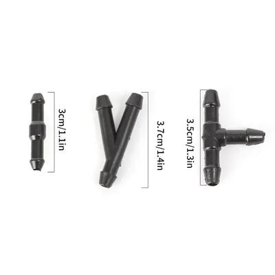18-90x Car Wiper Spray Pipe Joint T Y I Type Windshield Washer Pipe Nozzle Wiper Cleaning Water Hose Tube Joint Car Accessories