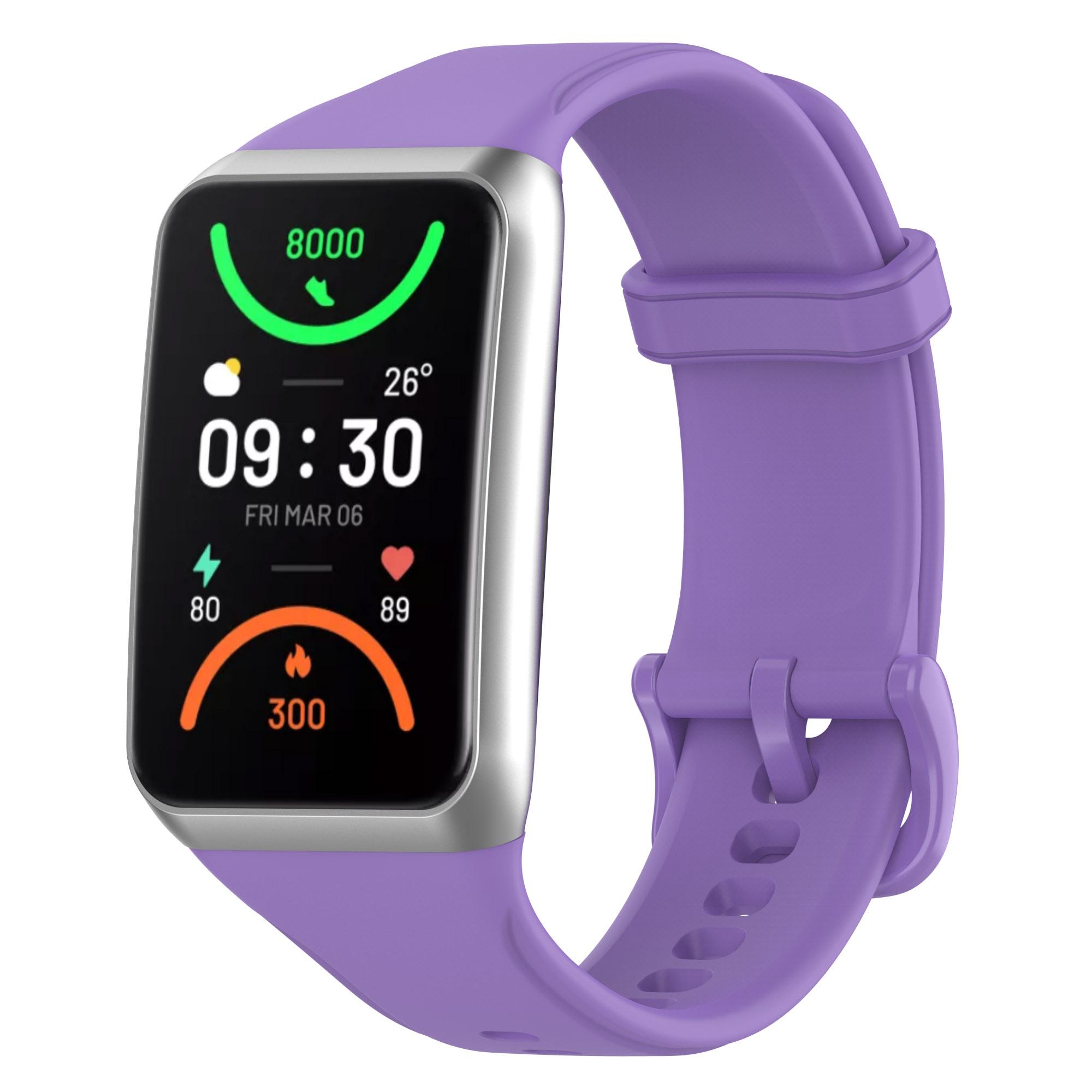 

For Oppo Band 2 Soft Silicone Watch Band Adjustable Sport Replacement Strap Lilac Purple