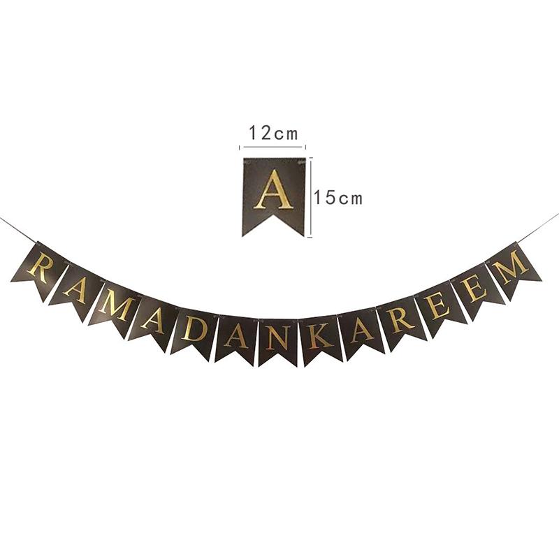 2025 Eid Mubarak Banner Hängeflagge Ramadan Dekoration für Zuhause Islamische Muslimische Partyzubehör Heimdeko Eid Al Adha
