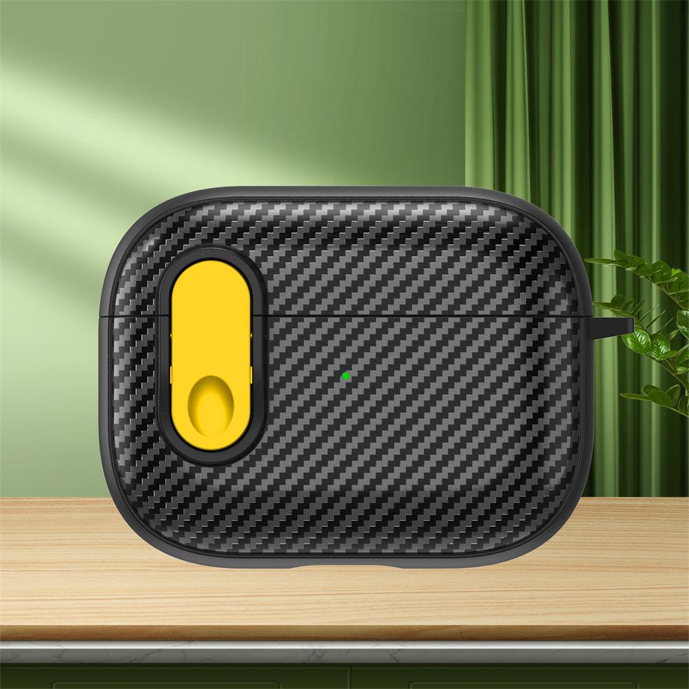Carbon fiber lock for AirPods pro1 protective case 1 generation 1 generation apple bluetooth headset protective case simple