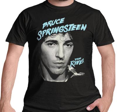 Bruce Springsteen Tričko The River The Boss Klasické Rockové Tričko Černé Oficiální Nové