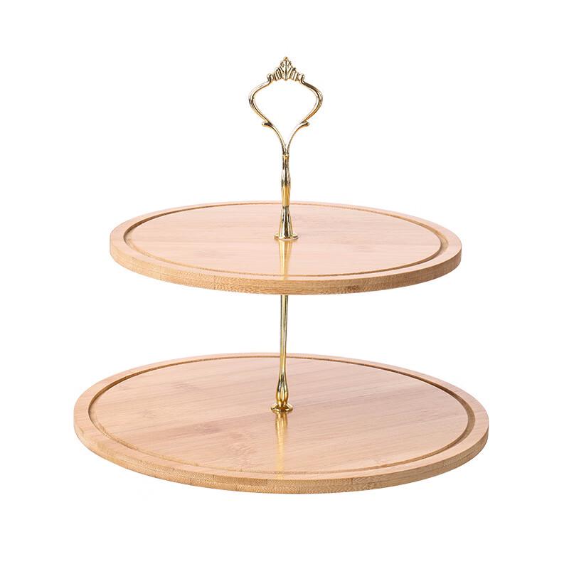Bamboo Wood Multi-Tier Fruit and Snack Serving Tray