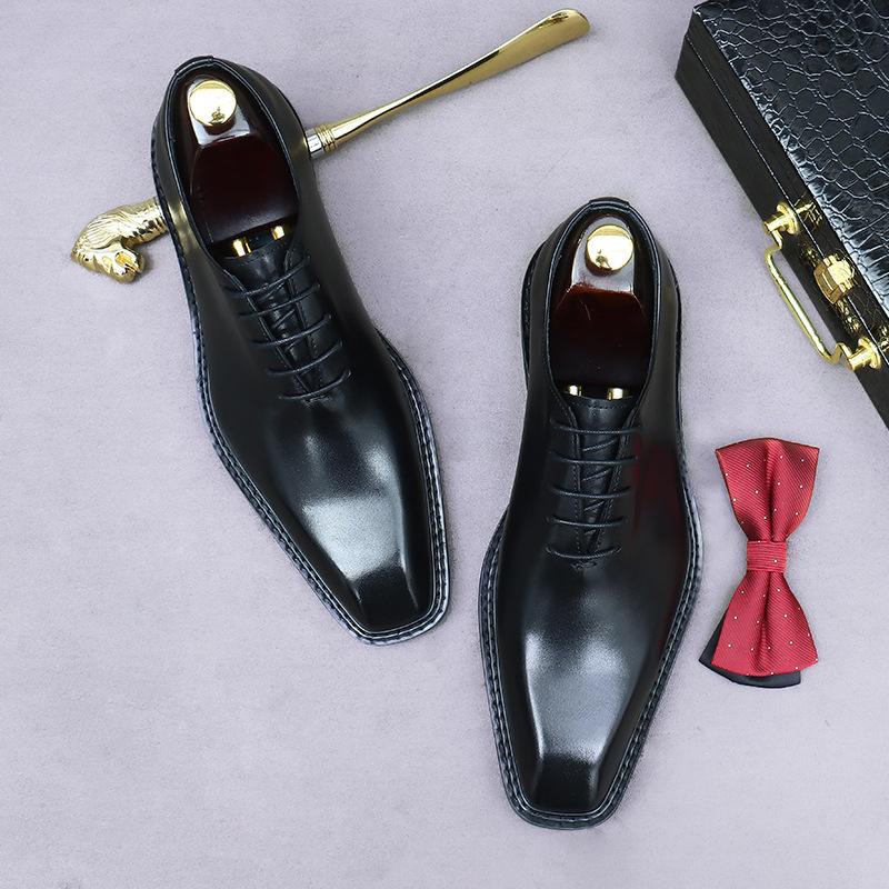 Italian Design Genuine Leather Shoes For Men Business Shoes Lace Up Oxfords Male Wedding Dress Shoes Men Plus Size 46