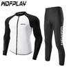 Womens UV Protection Rash Guard Set Long Sleeve Top Pants Surfing Snorkeling Diving Water Sports