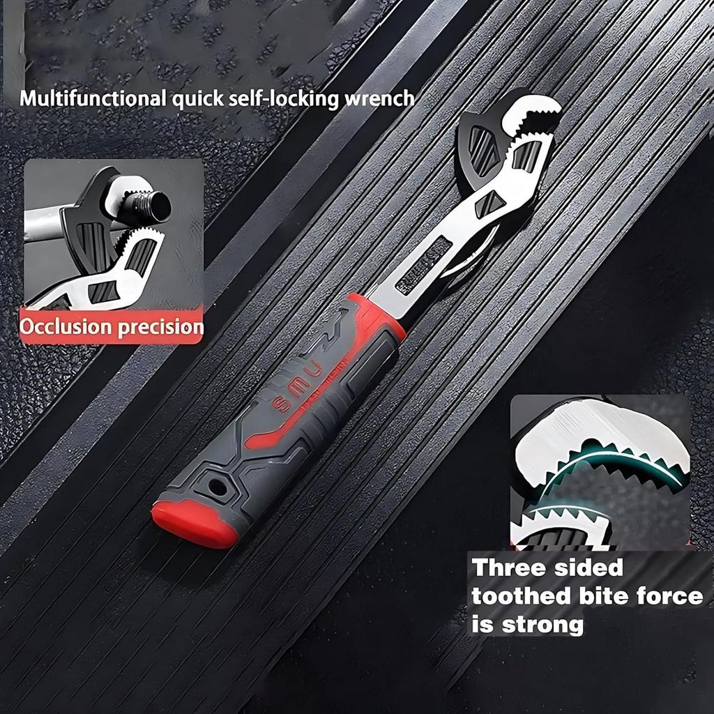 Self-Adjusting Wrench, Adjustable Wrench Set - Locking, quick-adjusting, powerful grip for 7-35mm Nuts