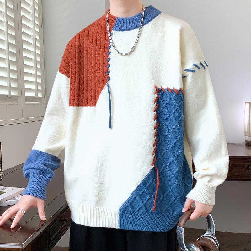 Men's Autumn/Winter Casual Round Neck Loose Knitted Sweater