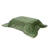 Cute Cat Print, Melt-in-your-mouth Touch! Warm Kotatsu Futon Cover "Meowrelax" In Green, Rectangular, Approximately 195 X 245 Cm. Washable Flannel Kot