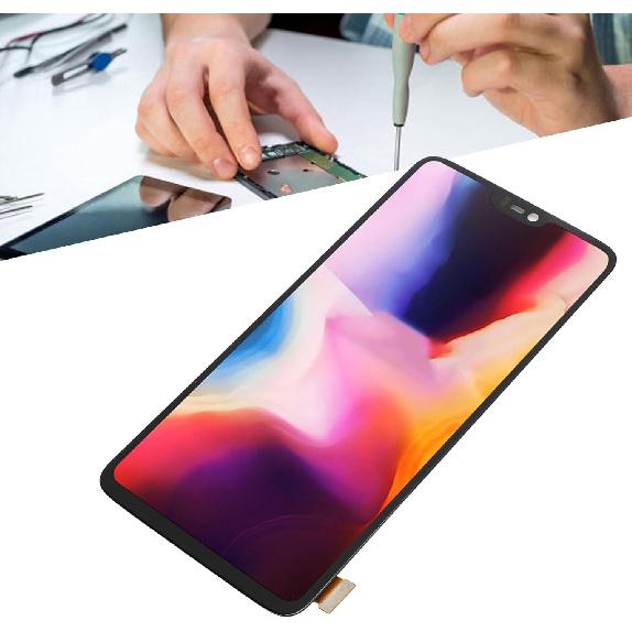 For Oneplus 6 Screen Replacement LCD, OLED Display Digitizer Assembly with Repair Tool Kit, Phone Replacement Parts for Oneplus 6(A6000 A6003), 6.28