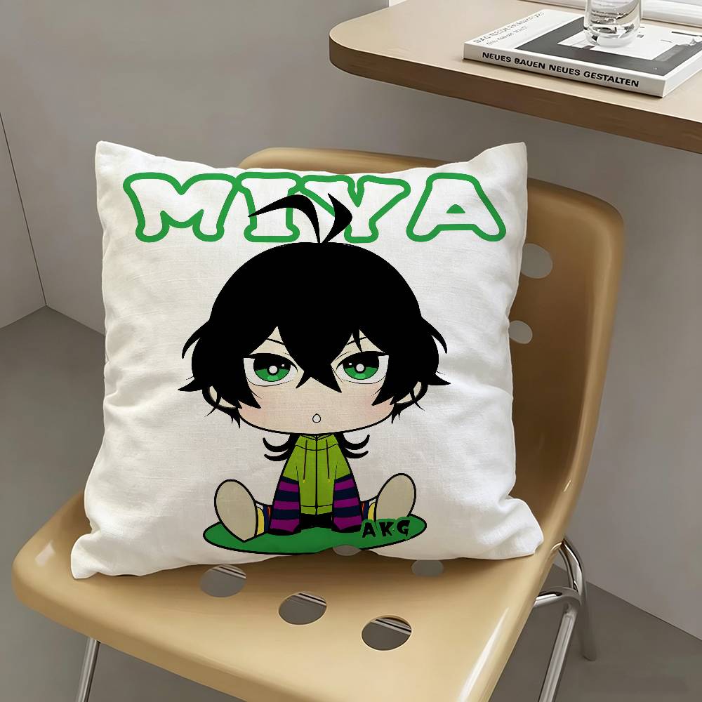 1pc Cartoon Figure Miya Chinen Pillow Case Fashion Square Pillowcase Bedroom Sofa Room Ins Decoration Leisure