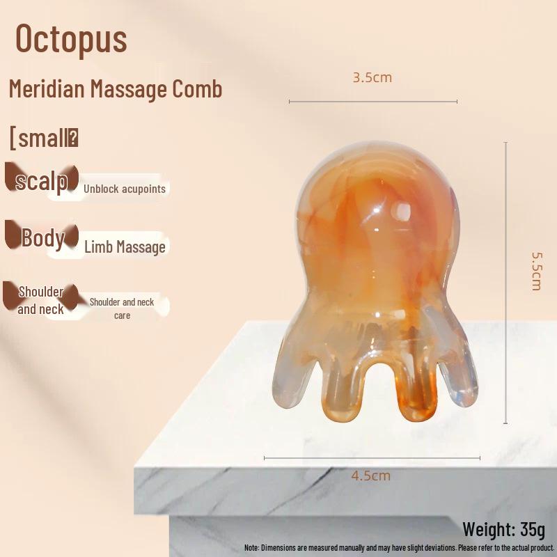 Octopus Resin Meridian Massage Comb - Traditional Chinese Medicine Scalp & Health Tool