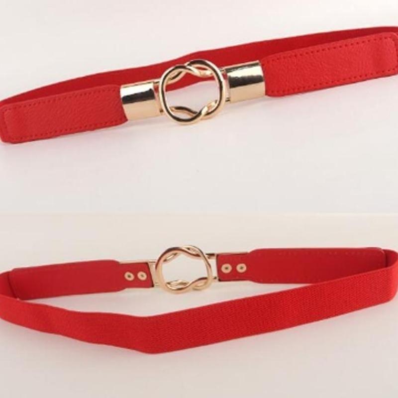 New Arrival  Women Skinny Vintage Buckle Waist Belt Stretch Corset Waistband