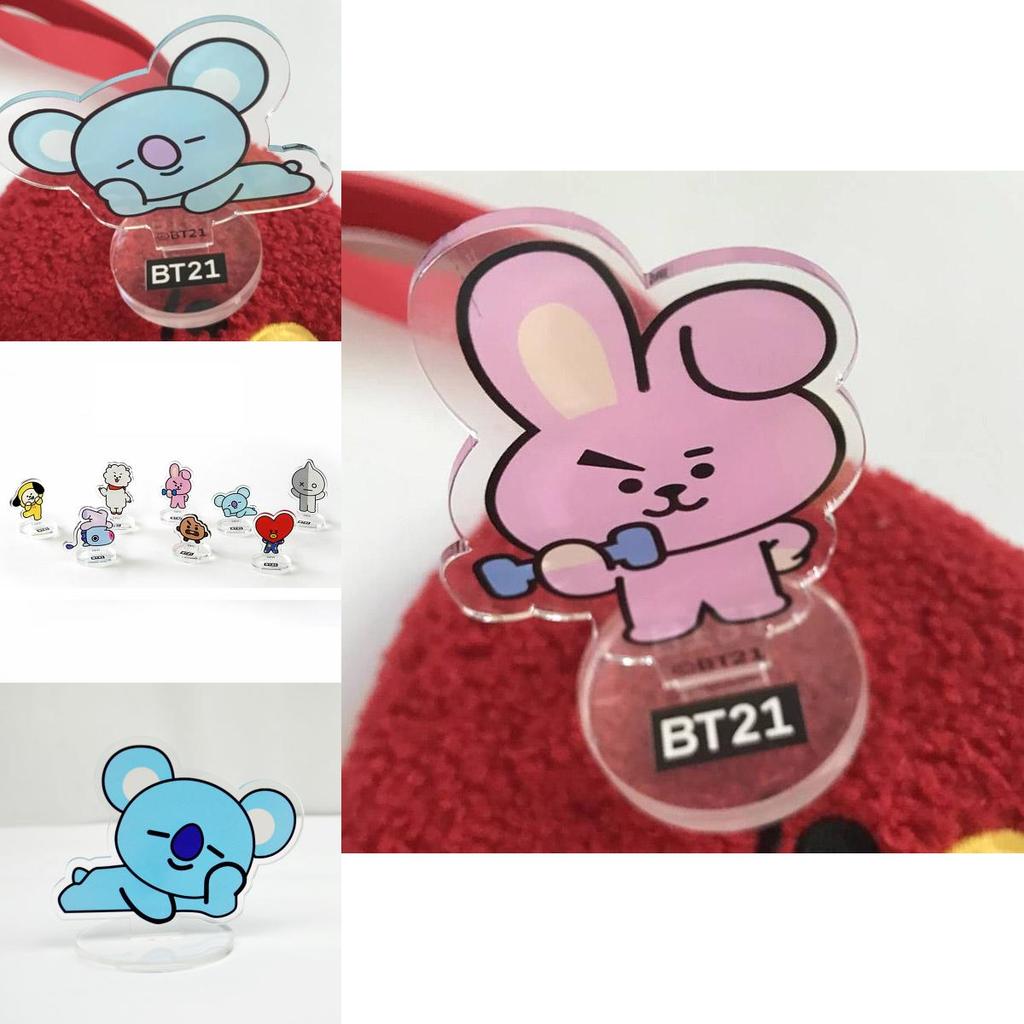 Kpop Bts Bt21 Cute Standee Action Figure Doll Van Acrylic Standing Decor Table