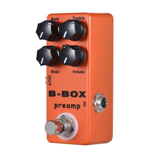 ZEYUAN B-Box Electric Guitar Preamp Overdrive Effect Pedal with Full Metal Shell and True Bypass
