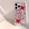 Shiny Pink Peach Blossoms Phone Case for iPhone 17 16e 16 15 14 13 12 11 Pro Max X Xs XR XSMax 8 7 6 6s Air Plus Feather Texture