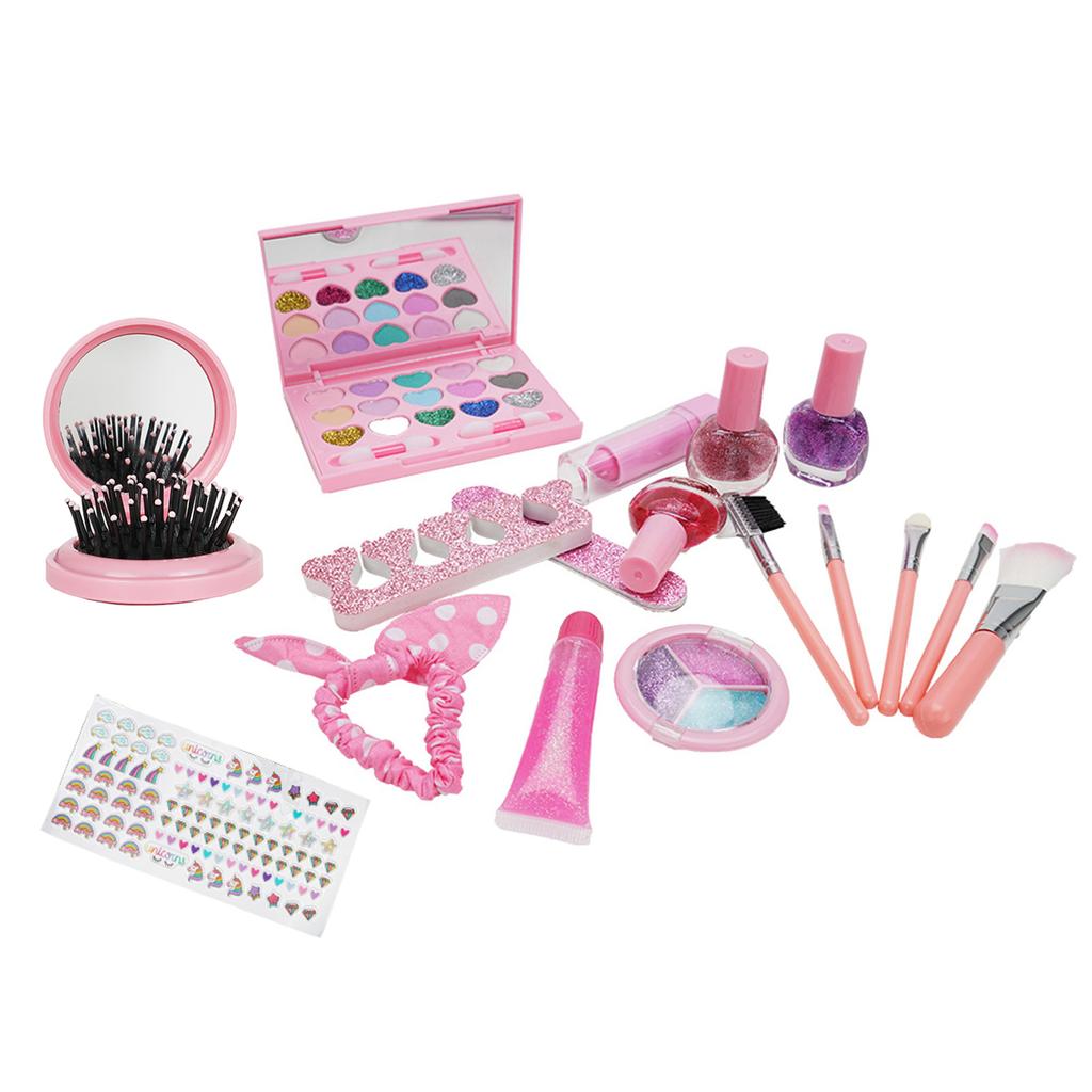 Mädchen Schminkset für Kinder Kinder Schminkset Mädchen Prinzessin Schminkbox Ungiftiges Kosmetikset