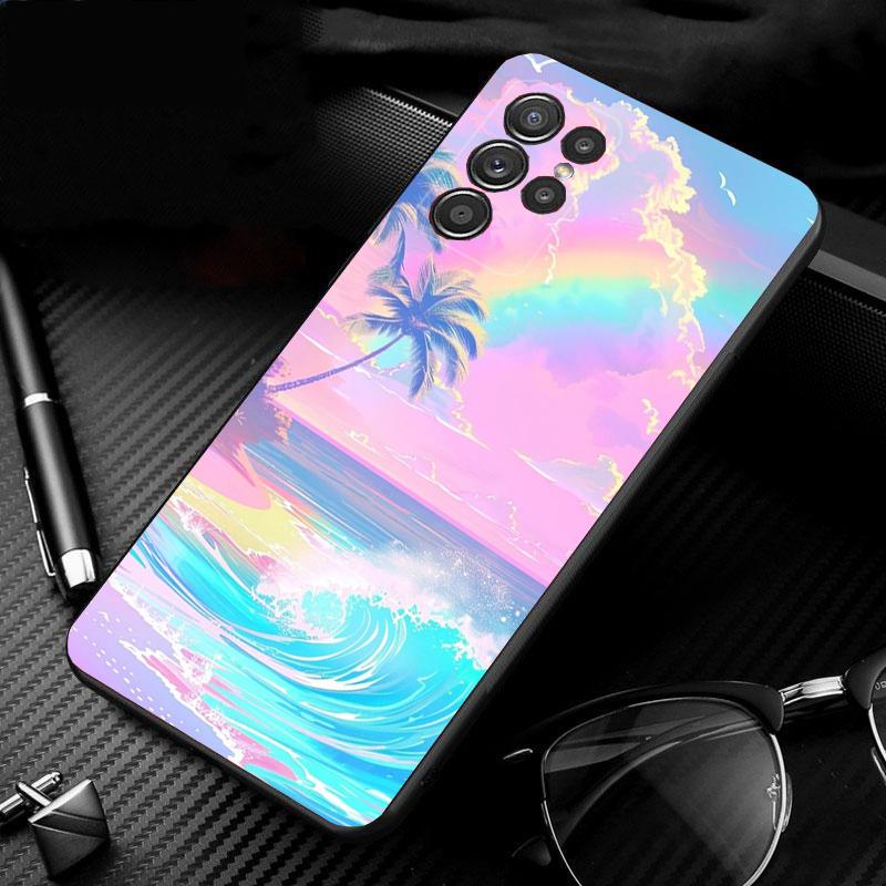Phone Case For Samsung Galaxy S25 S24 S23 S22 S21 Ultra S24 S23 S22 S21 S25 Plus S24 S25 FE Rainbow Clouds