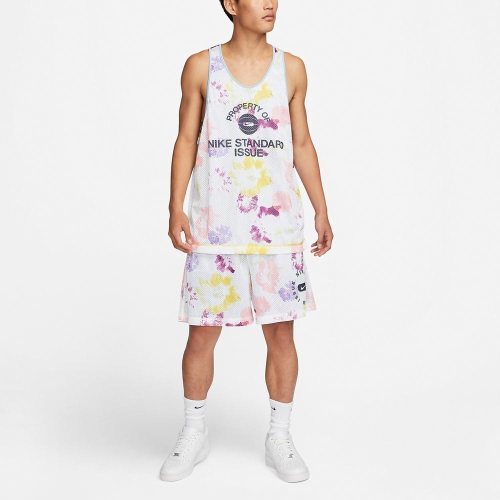 Nike Alphabet Colorblock Print Basketball Vest Men Tops Skateboard-Blue DH7434-709