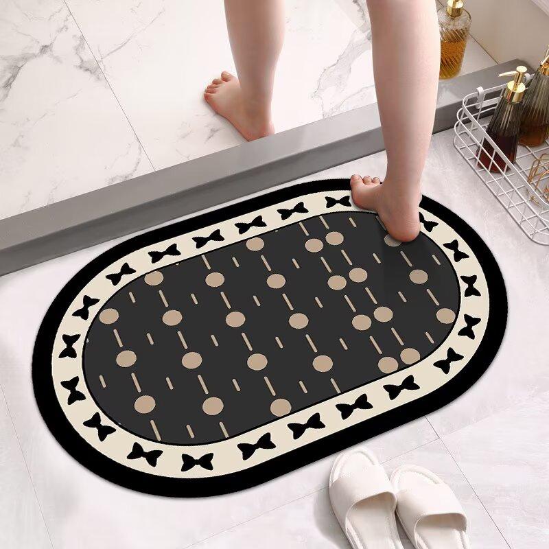 Bathroom Floor Mat Soft Diatom Mud Kitchen Floor Mat Toilet Floor Mat Quick Drying Bathroom Absorbent Floor Mat Toilet Floor Mat