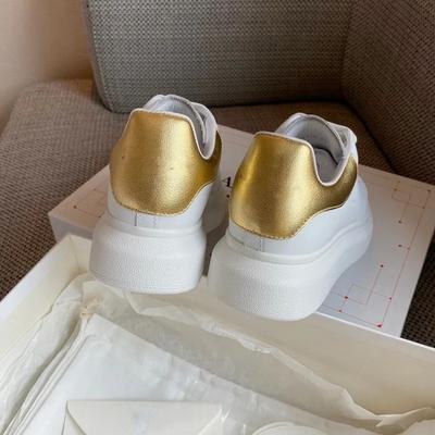 Sapatos de Designer Mc quen Tênis Tênis de Solado Plataforma Tênis de Couro Masculino Feminino Tênis de Treino Sapatos de Solado Plataforma de Borracha