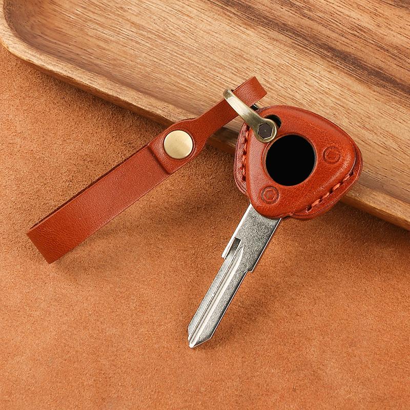 Styling Mouldings Leather For Peugeot Django 150 SF4 Motorcycle Key Case Cover Protection Fob Bag Holder Housing Keychain Access