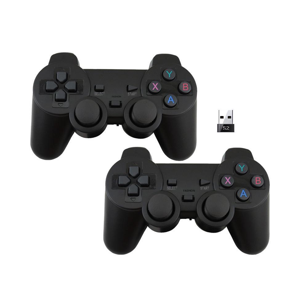 015D Double 2.4G Wireless Game Controller with Dual S2 Receivers, Motor-Free, Compatible with S2 Game Box