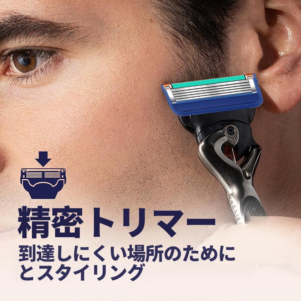 COOLHILL ProGlide Replacement Blades for Electric FlexBall Pinpoint Compatible with ProGlide Fusion 12 Shaver, 5-Blade 5+1 Trimmer, (Blue, Pieces)