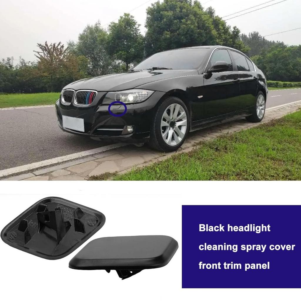 1 Pair Of Car Front Left And Right Auto Bumper Headlight Washer Nozzle Jet Cover Cap For Ford Focus 2015-2018 Easy Installation