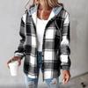 Plus Size Women Jacket Plaid Top Spring/Summer Casual Checkered Pattern Button Front Coat Female Streetwear