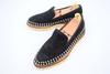 Moon's Harajuku Style Studs Leather Slip-on Shoes 25.5 Men Black