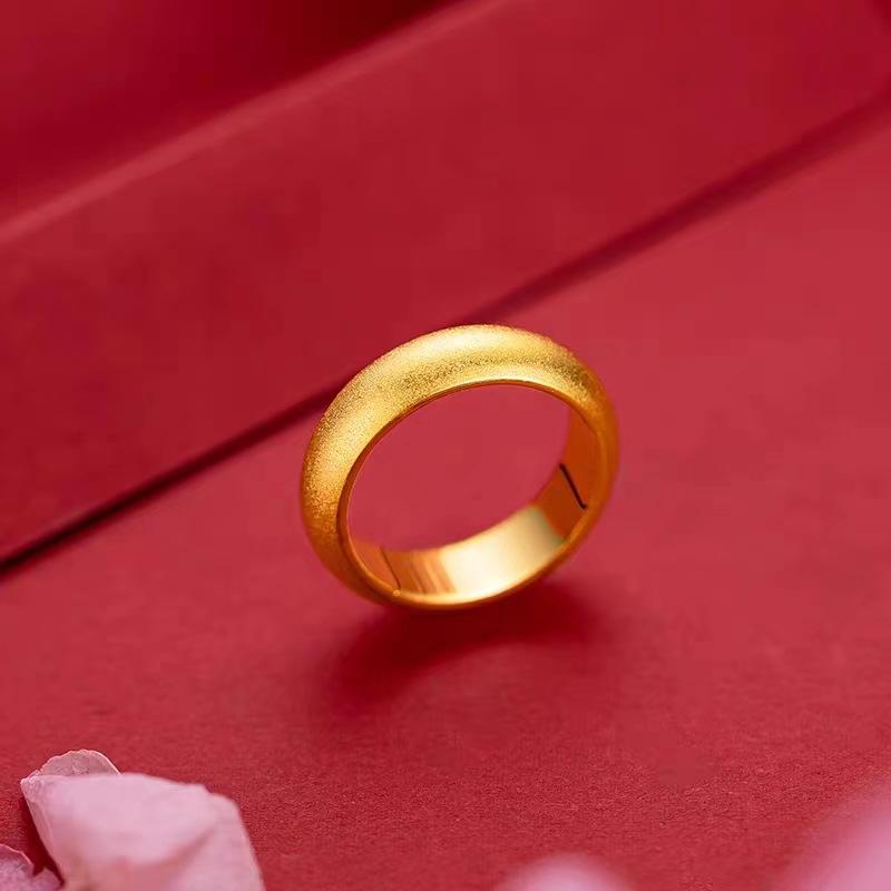 

Couples Fashionable Thick Geometric Ring In Polished And Matte Finish For Every Occasion Matte Thick Ring,Size 9