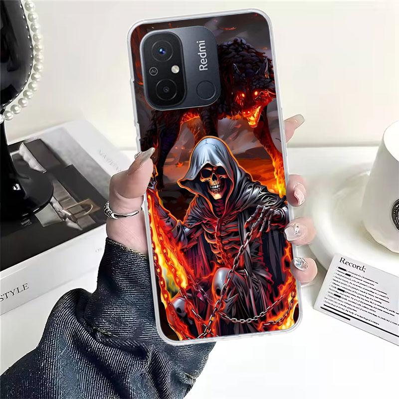

Death Grim Reaper Skull Scythe For Xiaomi Redmi 13C 13 12C 12 14C Phone Case 10 10A 10C 9 9A 9C 9T 8A 8 7A 7 6A 6 Pro K70 K60 K4 Redmi 12C