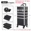 Multi-layer Trolley Box Large Capacity Cosmetic Case Trolley Portable Eyelash Nail Art and Tattoo Embroidery Toolbox