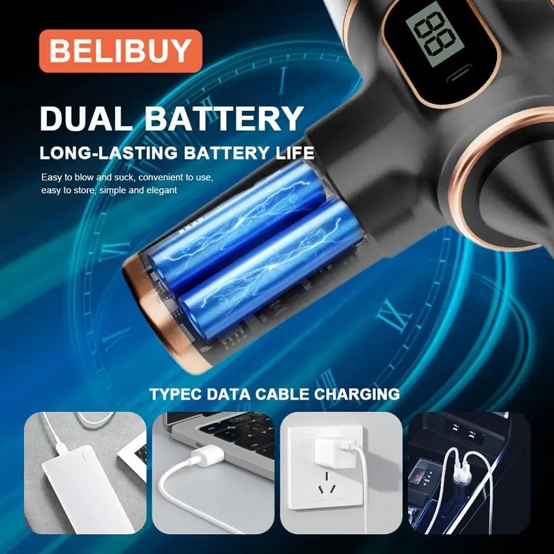 3-in-1 High-Power Wireless Handheld Vacuum Cleaner - Strong Suction, Blowing Pump, Portable, For Car And Home, Lightweight, Cordless, Rechargeable