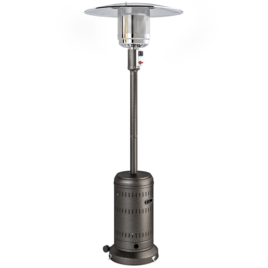 Outdoor Heater with Automatic Shut-off and Wheels, 82x82x223 Cm, Dark Brown