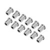 12PCS Guitar Through Body Ferrules Replacement Metal String Bushing for Electric Guitar