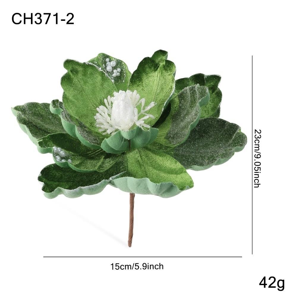 

New 15CM Artificial Poinsettia Flower Glitter Sequins Christmas Glitter Flower Sparkling Simulation Flowers Wedding Decoration зелений