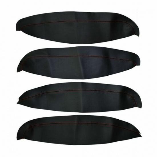 4Pcs/set Car Door Armrest Panel Cover Microfiber Leather Pads For Nissan QASHQAI